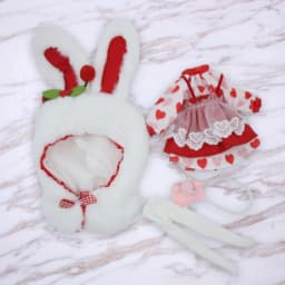 ICY DBS Blyth Doll bjd Clothes white dress pink cloak toy outfit