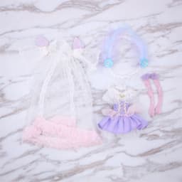 ICY DBS Blyth Doll bjd Clothes white dress pink cloak toy outfit