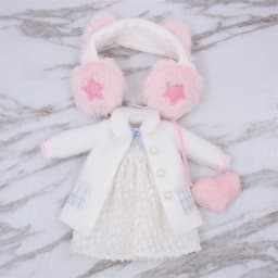 ICY DBS Blyth Doll bjd Clothes white dress pink cloak toy outfit