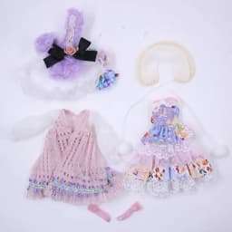 ICY DBS Blyth Doll bjd Clothes white dress pink cloak toy outfit