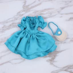 ICY DBS Blyth Doll bjd Clothes white dress pink cloak toy outfit