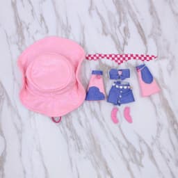 ICY DBS Blyth Doll bjd Clothes white dress pink cloak toy outfit