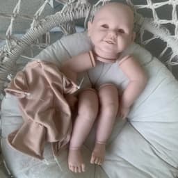 20inch Reborn Doll Kit Abigail Popular Smile Baby Unpainted Fresh Color Doll Parts with Body and Eyes Bebê Reborn Kit