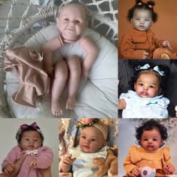 20inch Reborn Doll Kit Abigail Popular Smile Baby Unpainted Fresh Color Doll Parts with Body and Eyes Bebê Reborn Kit