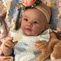 20inch Reborn Doll Kit Abigail Popular Smile Baby Unpainted Fresh Color Doll Parts with Body and Eyes Bebê Reborn Kit
