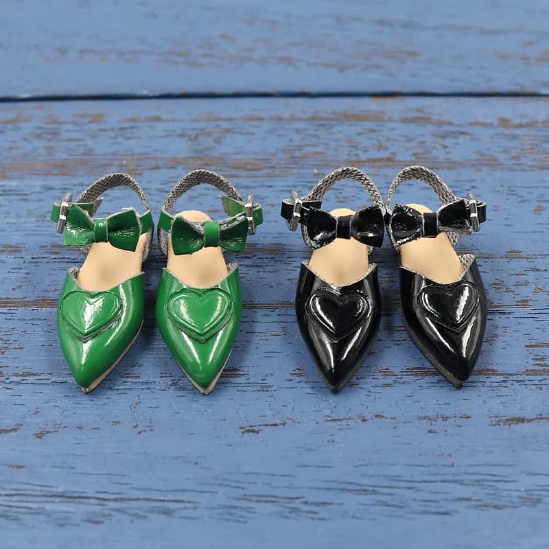 2.5cm Doll Shoes Ob24 22 Doll Noble Bow High Heels Pointed Toe Shoes For Blythes Licca Azones Ob24 Ob22 Fr Doll Body