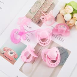 2Pcs/Lot Pink Doll Pacifier Doll Play House Supplies Dummy Nipples Diaper Pants Wear For New Reborn Baby Dolls Kids Toy