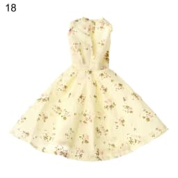 Fashion Doll Dress Girl Floral Clothes Handmade Doll Floral Dresses For 30cm Doll Accessories