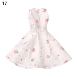 Fashion Doll Dress Girl Floral Clothes Handmade Doll Floral Dresses For 30cm Doll Accessories