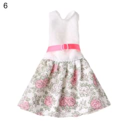 Fashion Doll Dress Girl Floral Clothes Handmade Doll Floral Dresses For 30cm Doll Accessories