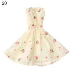 Fashion Doll Dress Girl Floral Clothes Handmade Doll Floral Dresses For 30cm Doll Accessories