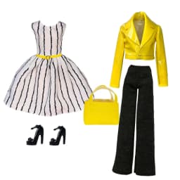 1/6 Doll Clothes Fashion Mix Leather Style for 12 inch Fashion Doll Outfits Set Handmade 30cm Doll Clothing Accessories