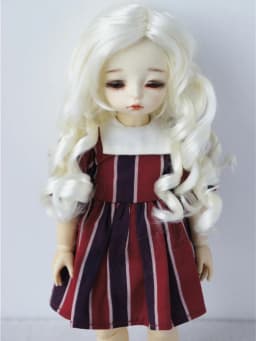 JD259 1/6 1/4 1/3 YOSD MSD SD Lady Roll Girlish Sauvage synthetic mohair BJD wig 6-7inch 7-8inch 8-9inch 9-10inch Blythes hair