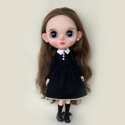 Arrival Handmade Blythe Clothes Round Neck Long Sleeve Black Dress for Barbie Blyth OB24 Azone OB22 Doll YMY 22 23 Doll