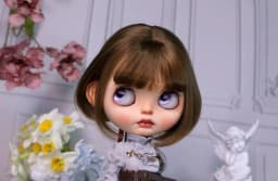 Blythes Doll Wigs Fit the 1/6 Size of the Stylish New Versatile Short Bob Hair with High Temperature Silk Wig in Linen Pink Gold