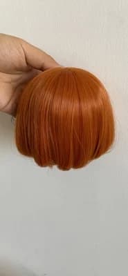 Blythes Doll Wigs Fit the 1/6 Size of the Stylish New Versatile Short Bob Hair with High Temperature Silk Wig in Linen Pink Gold