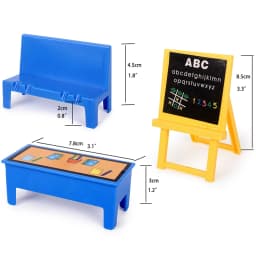 13pcs/set LOLs Doll Accessories School Classroom Pretend Play Toy Desk Blackboard Suitable 8cm Pig Animal Doll Girls Xmas Gifts