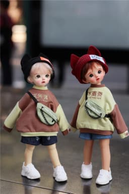 BJD doll clothes suitable for 1/4,1/6 , MDD bear sister hoodie Tops bjddoll accessories