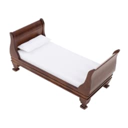 1/12 Dollhouse Wooden/Iron Mini Single/Double Bed Home Bedroom Furniture Toy Living Room Furniture Model Handmade Toy