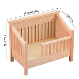 1/12 Dollhouse Wooden/Iron Mini Single/Double Bed Home Bedroom Furniture Toy Living Room Furniture Model Handmade Toy