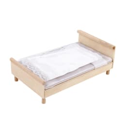 1/12 Dollhouse Wooden/Iron Mini Single/Double Bed Home Bedroom Furniture Toy Living Room Furniture Model Handmade Toy
