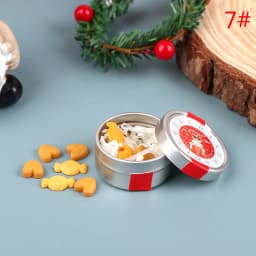 1:12 Dollhouse Miniature Christmas Cookies Biscuit Candy Gift Box Tin Box Model Home Living Scene Decor Toy
