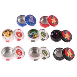 1:12 Dollhouse Miniature Christmas Cookies Biscuit Candy Gift Box Tin Box Model Home Living Scene Decor Toy