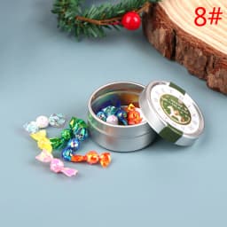 1:12 Dollhouse Miniature Christmas Cookies Biscuit Candy Gift Box Tin Box Model Home Living Scene Decor Toy
