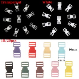 10pcs 4mm Mini Buckle Plastic Buckles Handmade Backpack Button Dog Collar Strap DIY Bracelet Outdoor Camping Webbing Asseccories