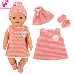 43 Cm Baby Doll Clothes Rompers for 17 Inch Baby Doll Suit Costume Set