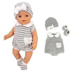 43 Cm Baby Doll Clothes Rompers for 17 Inch Baby Doll Suit Costume Set