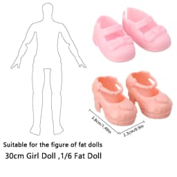 3.8*2.3cm Doll Shoes For 1/6 Blyth Doll Fat Doll Cute Dress Up Toys Sandals Colorful Princess Doll Shoes DIY Doll Accessories