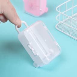 Fashion Mini Suitcase for Dolls Miniature Toys Trunk Dollhouse Decoration Lovely Small Clutch Jewellery Box Doll Handbag
