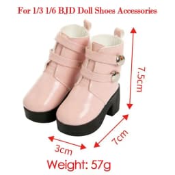 Fashion Bjd Doll Shoes 1/3 Dolls Accessories PU Leather Rivet Boots For 18-inch Doll Clothes 1/6 BJD Doll Wearing Shoes