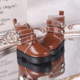 Fashion Bjd Doll Shoes 1/3 Dolls Accessories PU Leather Rivet Boots For 18-inch Doll Clothes 1/6 BJD Doll Wearing Shoes