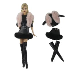 Handmade BABI CLOTHES Leather Fur Clothes Outfit for 11.5 inch 30cm Doll bjd clothes Many Style Gifts for doll accessories