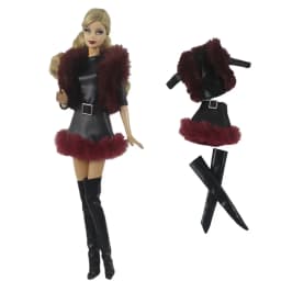 Handmade BABI CLOTHES Leather Fur Clothes Outfit for 11.5 inch 30cm Doll bjd clothes Many Style Gifts for doll accessories