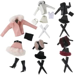 Handmade BABI CLOTHES Leather Fur Clothes Outfit for 11.5 inch 30cm Doll bjd clothes Many Style Gifts for doll accessories