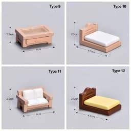 Miniature Dollhouse Furniture Dollhouse Ornament Dolls House Mini Toy Accessories Table chair shafa Model Kids Toy