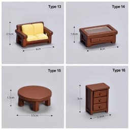 Miniature Dollhouse Furniture Dollhouse Ornament Dolls House Mini Toy Accessories Table chair shafa Model Kids Toy