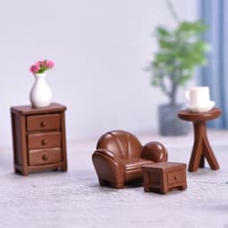 Miniature Dollhouse Furniture Dollhouse Ornament Dolls House Mini Toy Accessories Table chair shafa Model Kids Toy