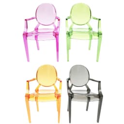 Toys Children Miniature House Decor Dollhouse Furniture 1/6 Doll Armchair Dinning Room Plastic