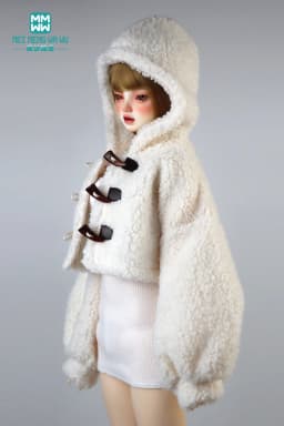 Clothes for Doll Fashion Plush Hooded Jacket for 58-60cm 1/3 BJD Toy Ball Joint Doll DD DDL Doll Toys Gift