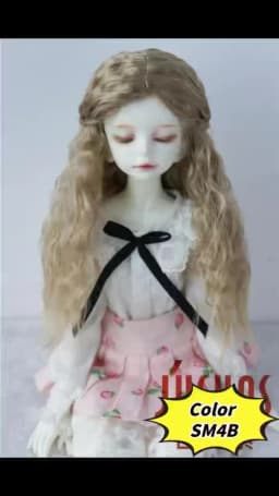 JD119 1/6 1/4 1/3 Long Princess Wave Synthetic Mohair BJD Wigs 1/6 1/4 1/3 YOSD MSD SD DOD Blythes Doll Accessories