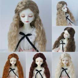 JD119 1/6 1/4 1/3 Long Princess Wave Synthetic mohair BJD wigs 1/6 1/4 1/3 YOSD MSD SD DOD Blythes Doll accessories
