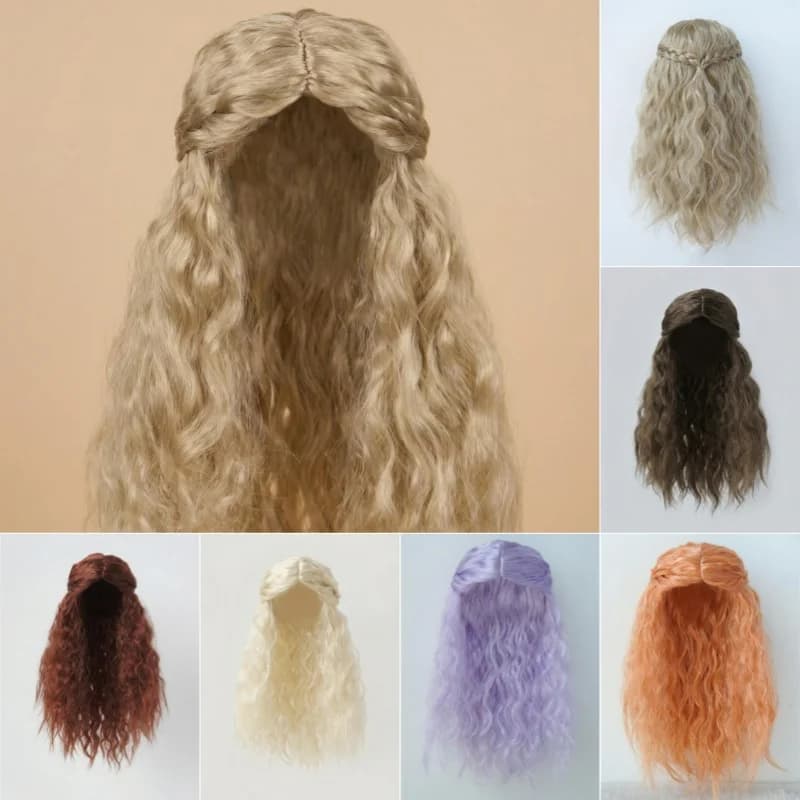 JD119 1/6 1/4 1/3 Long Princess Wave Synthetic mohair BJD wigs 1/6 1/4 1/3 YOSD MSD SD DOD Blythes Doll accessories