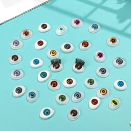 1Pair Oval Doll Eyes Realistic Half Round Craft Accessories Acrylic DIY Eyeballs Reborn Doll Eyes BJD Mini Easy Use Simulation