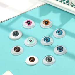 1Pair Oval Doll Eyes Realistic Half Round Craft Accessories Acrylic DIY Eyeballs Reborn Doll Eyes BJD Mini Easy Use Simulation