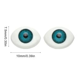 1Pair Oval Doll Eyes Realistic Half Round Craft Accessories Acrylic DIY Eyeballs Reborn Doll Eyes BJD Mini Easy Use Simulation