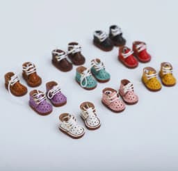 Ob11 handmade leather breathable sneakers Fashion Doll Cowhide high heel Shoes For Ob11, Obitsu 11, Holala, Gcs, 1/12bjd Dolls